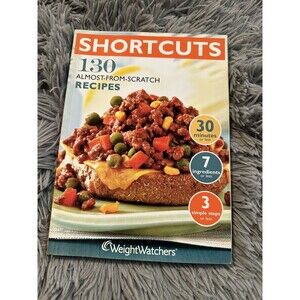 Weight Watchers Shortcuts Cookbook 130 Recipes 2008 PB Like New!